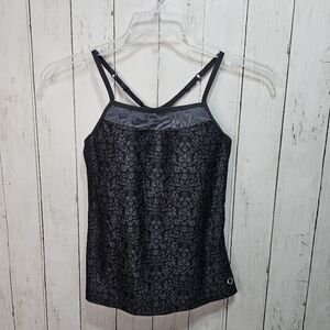 Moving Comfort Women's Black Size S 34A/B-36A Racerback Workout Tank Shelf Bra.